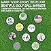 FINGER TEN Golf Ball Markers 3 Pcs with 3 Pack Hat Clip Value Gift Set, Mark Pattern USA, Eagle, Ribbon in Choice for Men Women Kid (3 Wine)