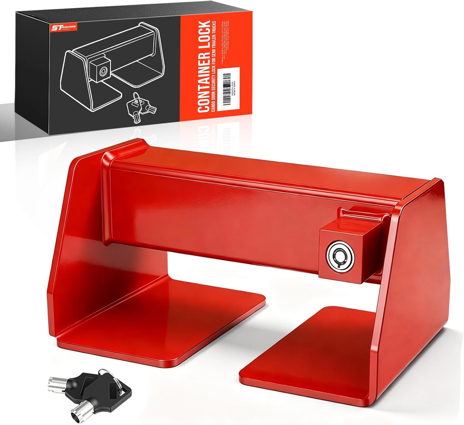 Heavy Duty Shipping Container Lock, Cargo Door Security Lock for Semi Trailer Trucks & Containers, Anti-Theft Steel Construction with 2 Keys for Heavy Equipment.