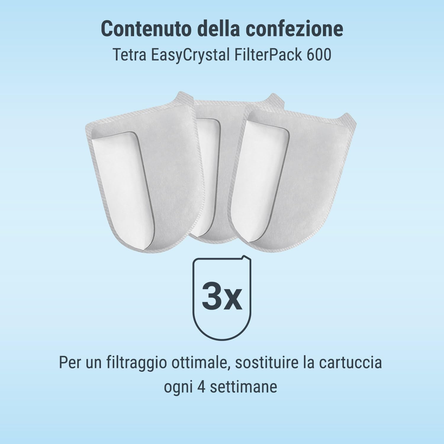 Tetra Easycrystal Filterpack C/Carbone - Confezione da 3 da 138 gr