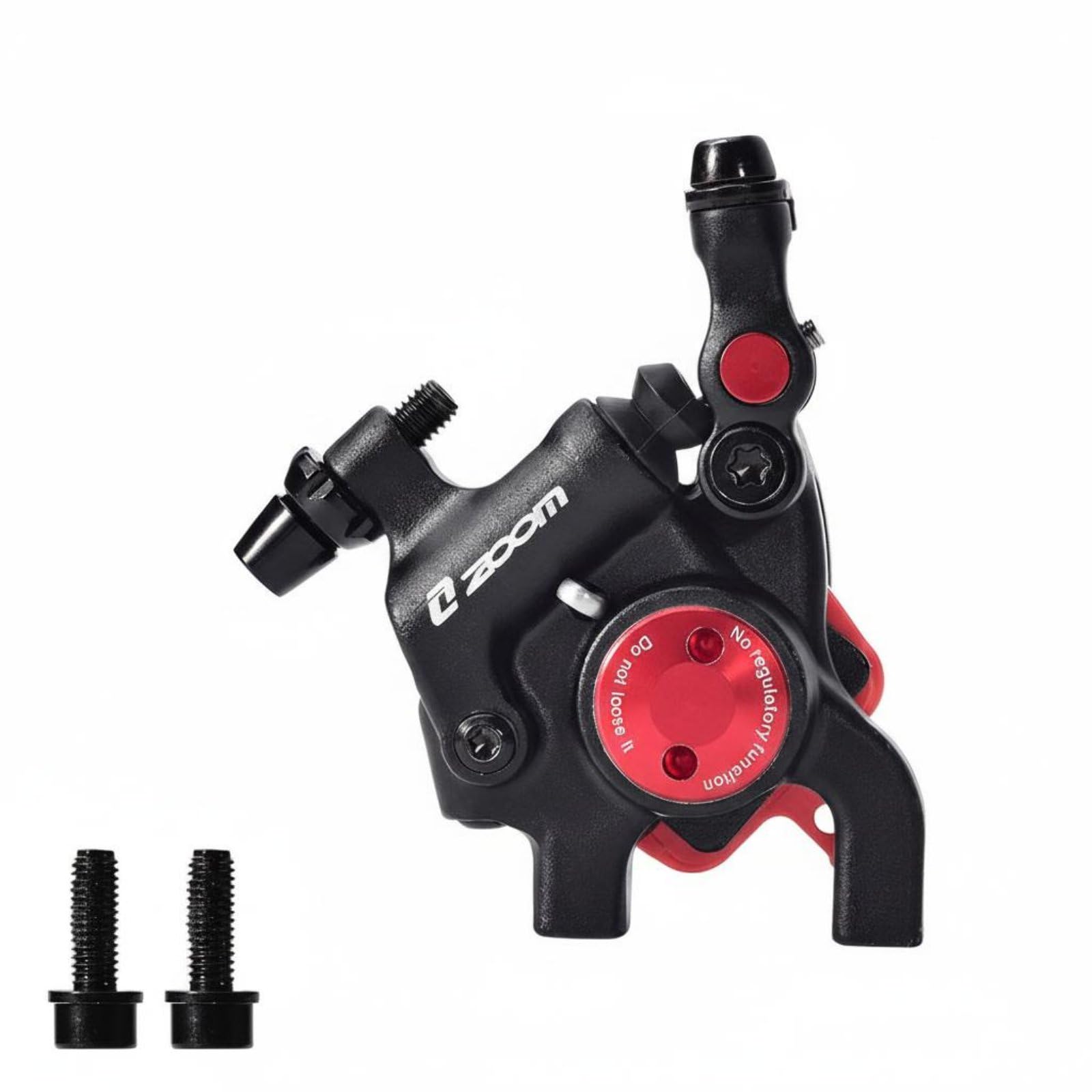 Milageto Brake Caliper Hydraulic Disc Brake Caliper Twin Piston Cable Actuated Road Bike Flat Mount Aluminum Alloy Form With Smoother Braking Action suitable, Black Rear Caliper