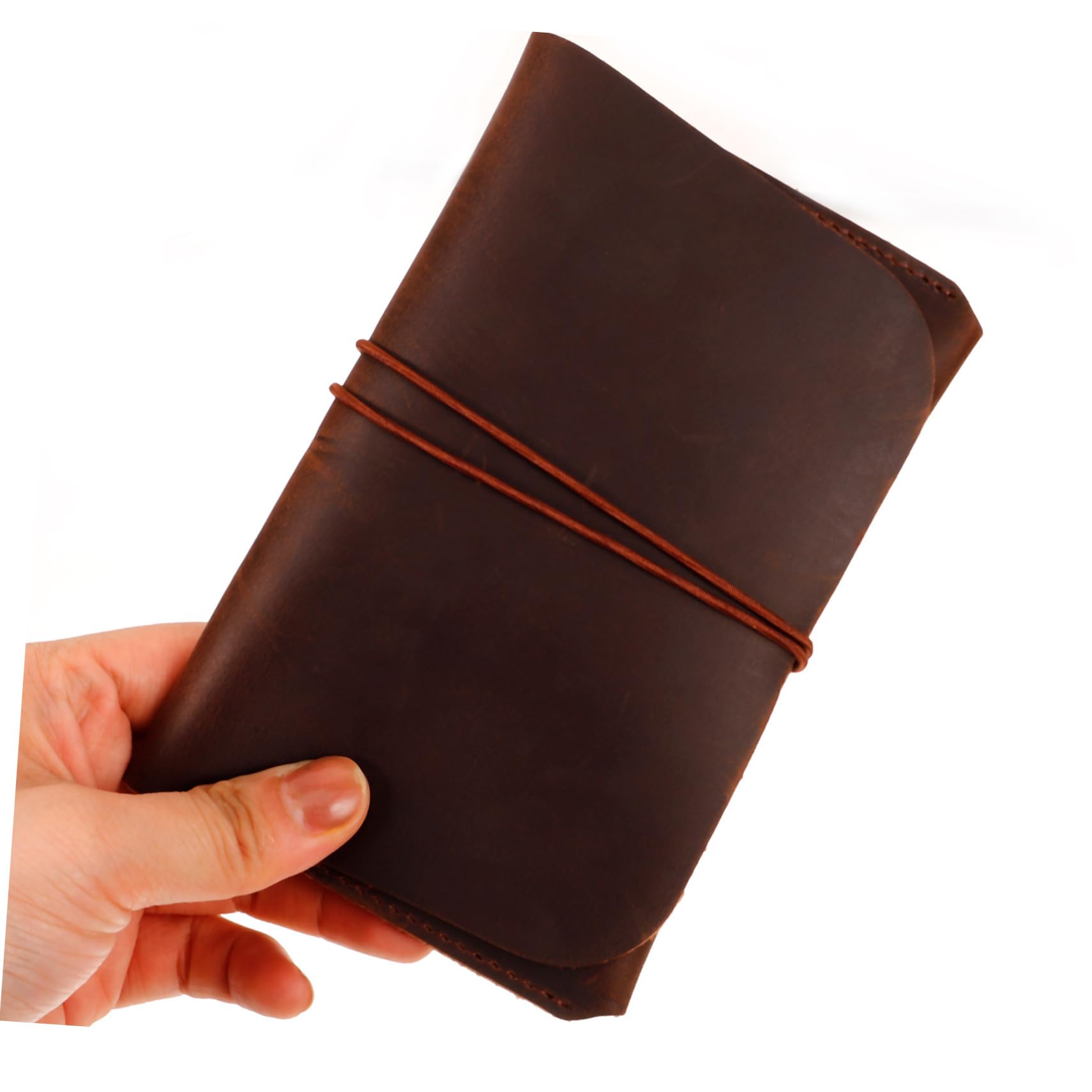 Cartera para Pasaporte de Cuero Café, Estuche Reutilizable Resistente