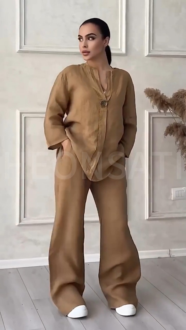 Pantaloni Estivi Donna Eleganti In Lino Leggero Con Tasche | Modelli Larghi Curvy Vita Alta Sportivi Cargo
