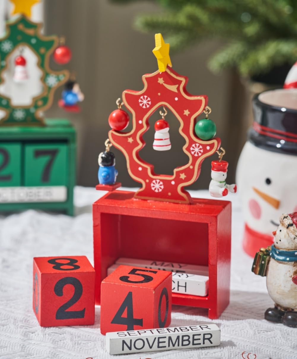 Awdenio Calendrier De L'Avent En Bois Décoration Cadre Chocolat Fête De Noël Calendrier De L'Avent En Bois