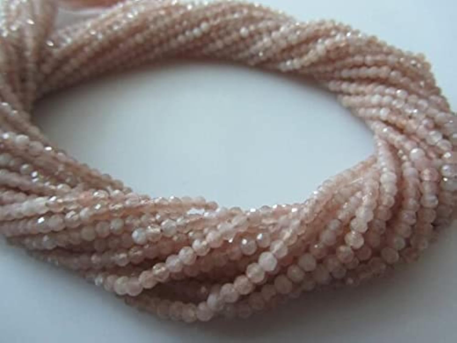Perles rondelles en pierre de lune naturelle LKBEADS de 2.50mm pour éviter les fausses gemmes