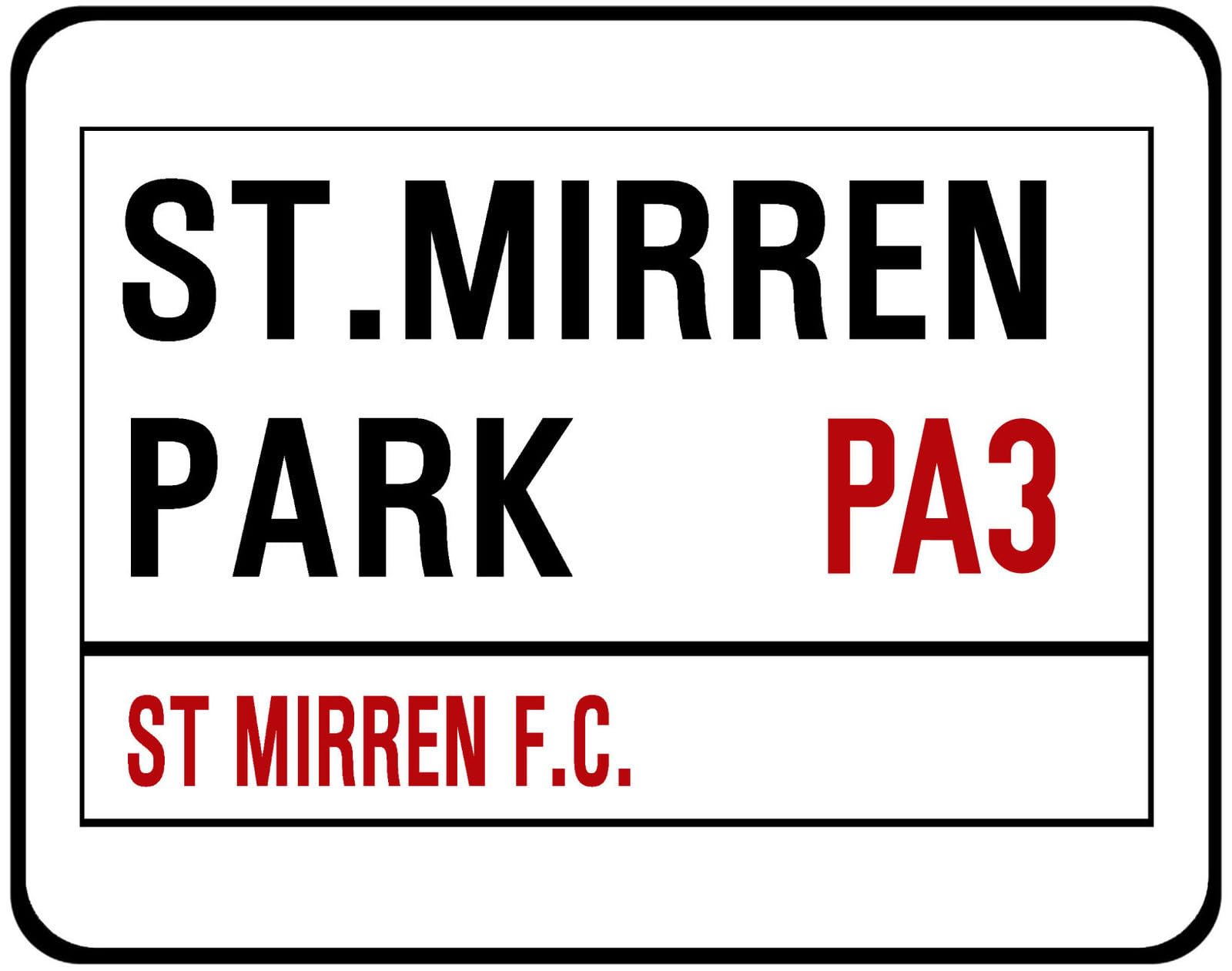 Yelaceccb New Metal Street Sign St Mirren Fc Street Sign 8X12 Inches