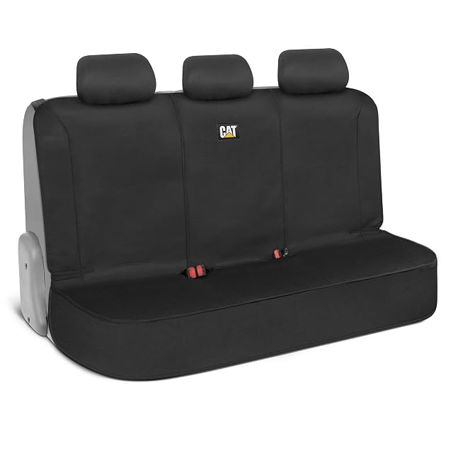Caterpillar EasyFit - Funda de Asiento Trasero para Coches, Camiones, SUV, Protector Trasero de Banco…