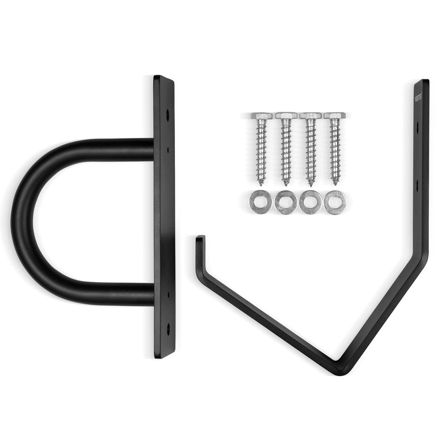 Meister XSteel Kit de Fixation Murale pour Corde ondulatoire avec ancrage et Crochet de Rangement - Noir Mat