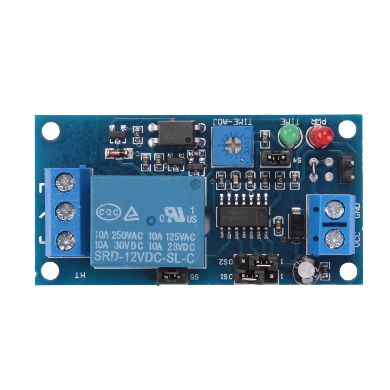 Module de commutation de relais de retard 12V DC avec minuterie d'activation réglable