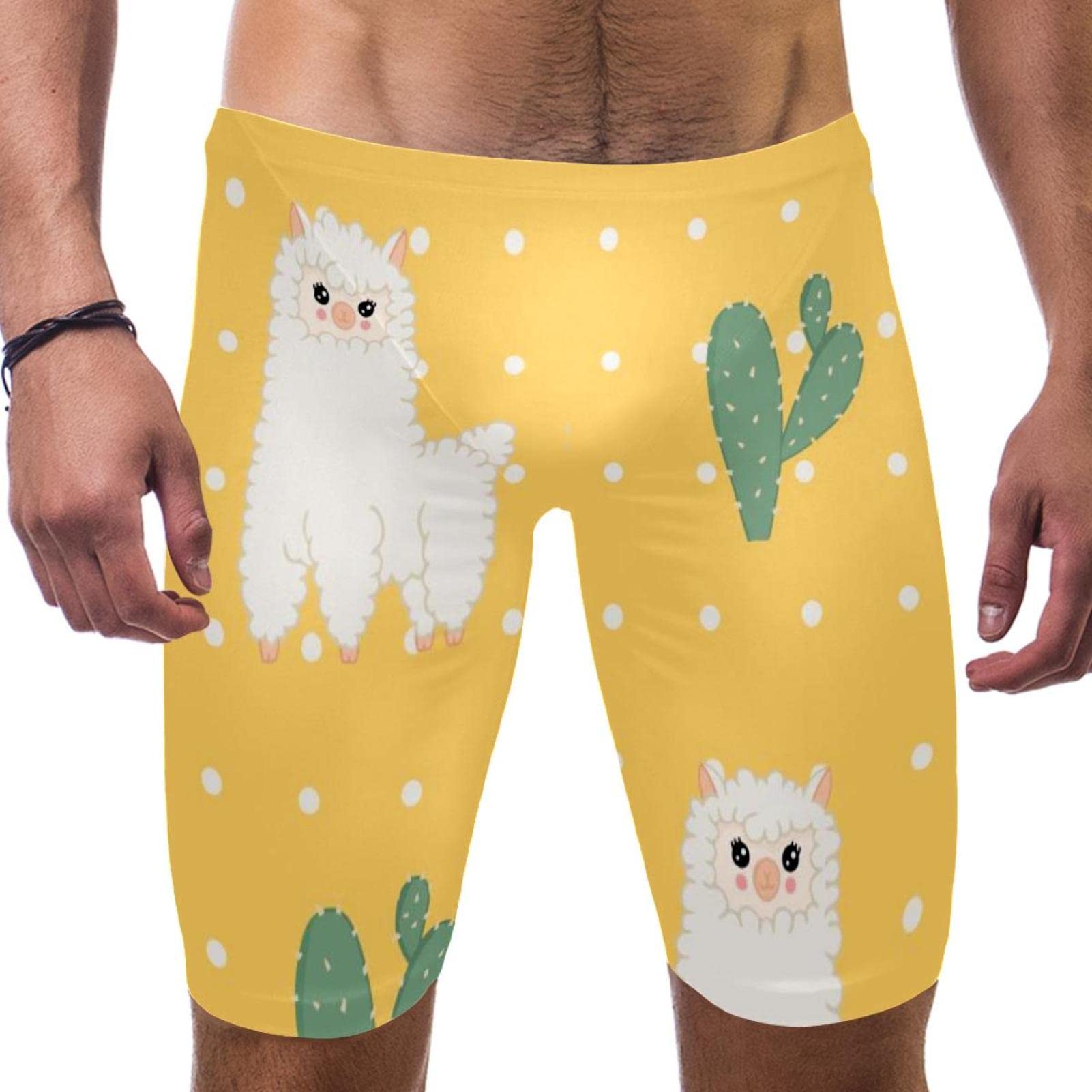 Bañador para hombre multicolor con estampado de alpaca talla S 7