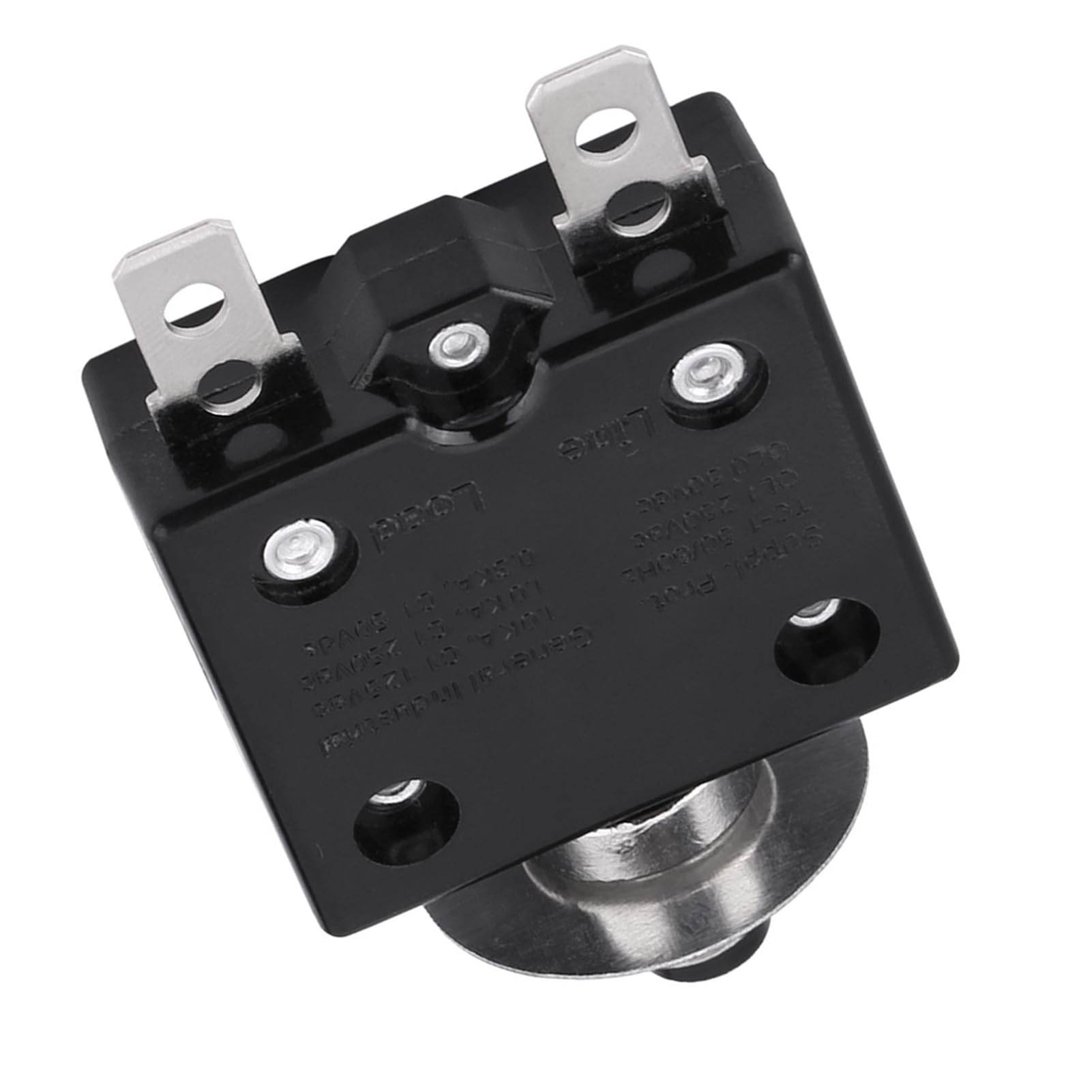 Ejoyous Ręczny Reset Wyłącznik Termiczny Plastikowy Metalowy Wyłącznik Nadprądowy DC 50 V AC 125 V Zabezpieczenie Przed Przeciążeniem Kompaktowy Bezpiecznik Resetowalny do zastosowań Motoryzacyjnych