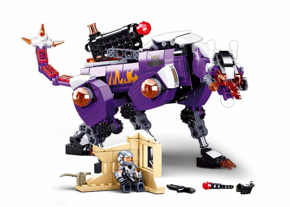 Sluban Atomic Storm Building Block Set, Robot Battle Scene with Minifigures, 382 Pieces, Ages 6-14, M38-B1060