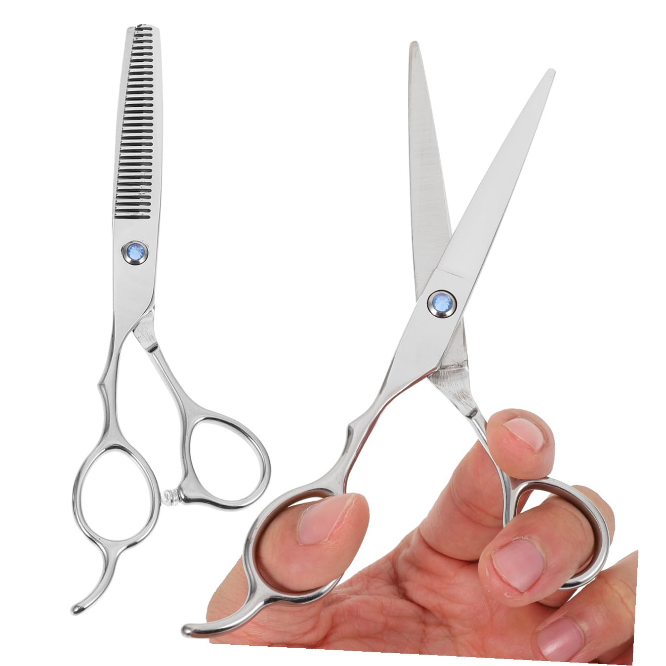 Ciseaux coiffure gauchers en acier inoxydable pour coupe de cheveux à la maison