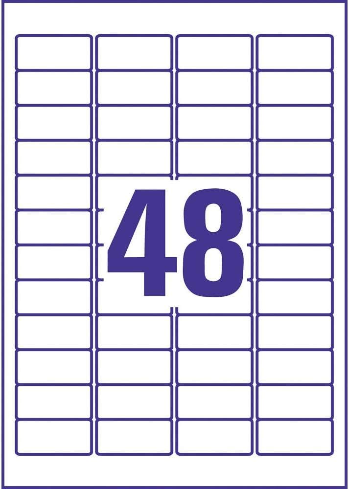 Avery Zweckform Multi-Purpose Removable Labels for All A4 Printers, 45.7 x 21.2 mm weiß (wiederablösbar)