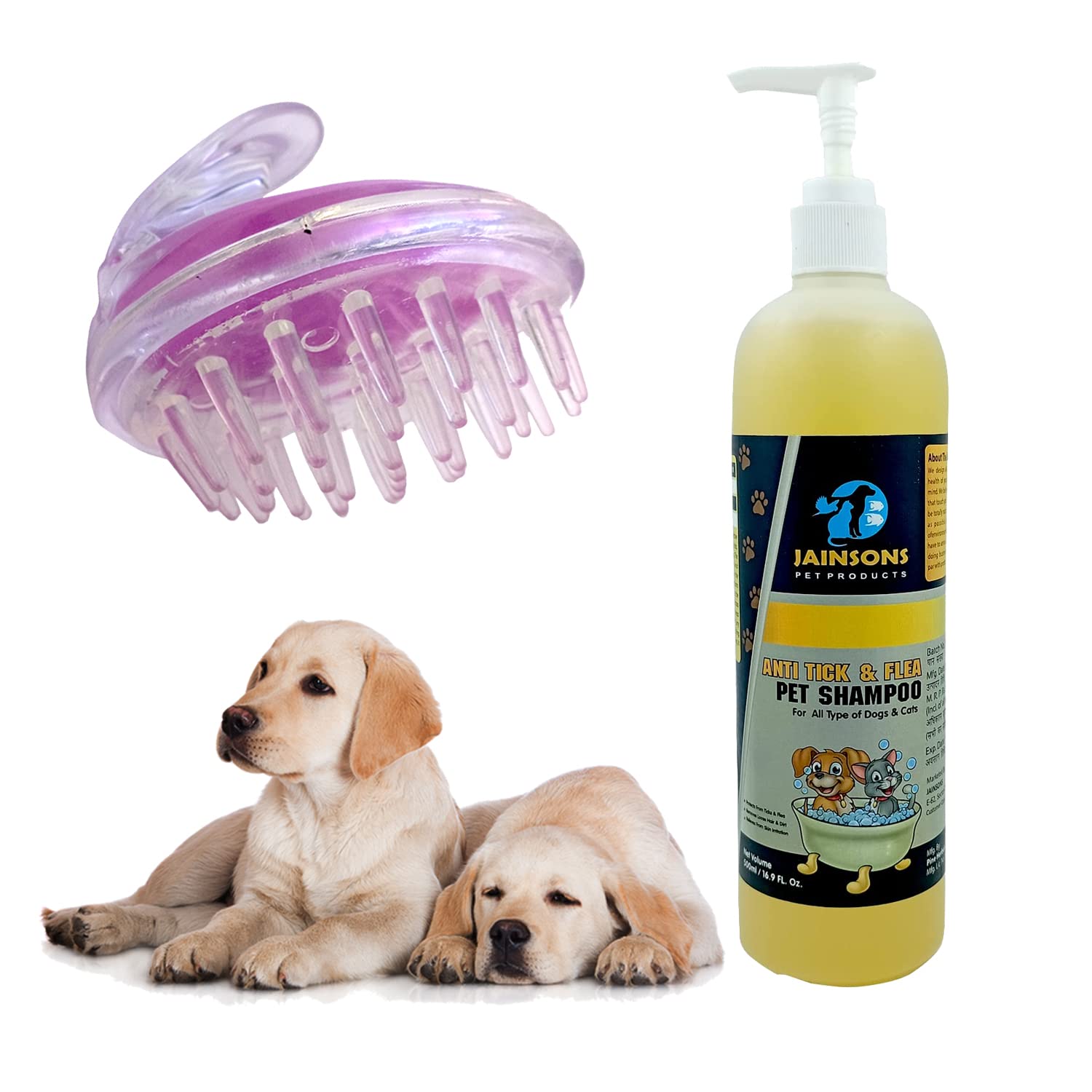 Jainsons Pet Products Shampoo with pet Bathing Brush Soft Grooming Brush for Pet Dogs and Cats Brush with Shampoo (NEEM ALOEVERA 200ML+Brush) (B0BDRJQ589) Amazon Price History, Amazon Price Tracker