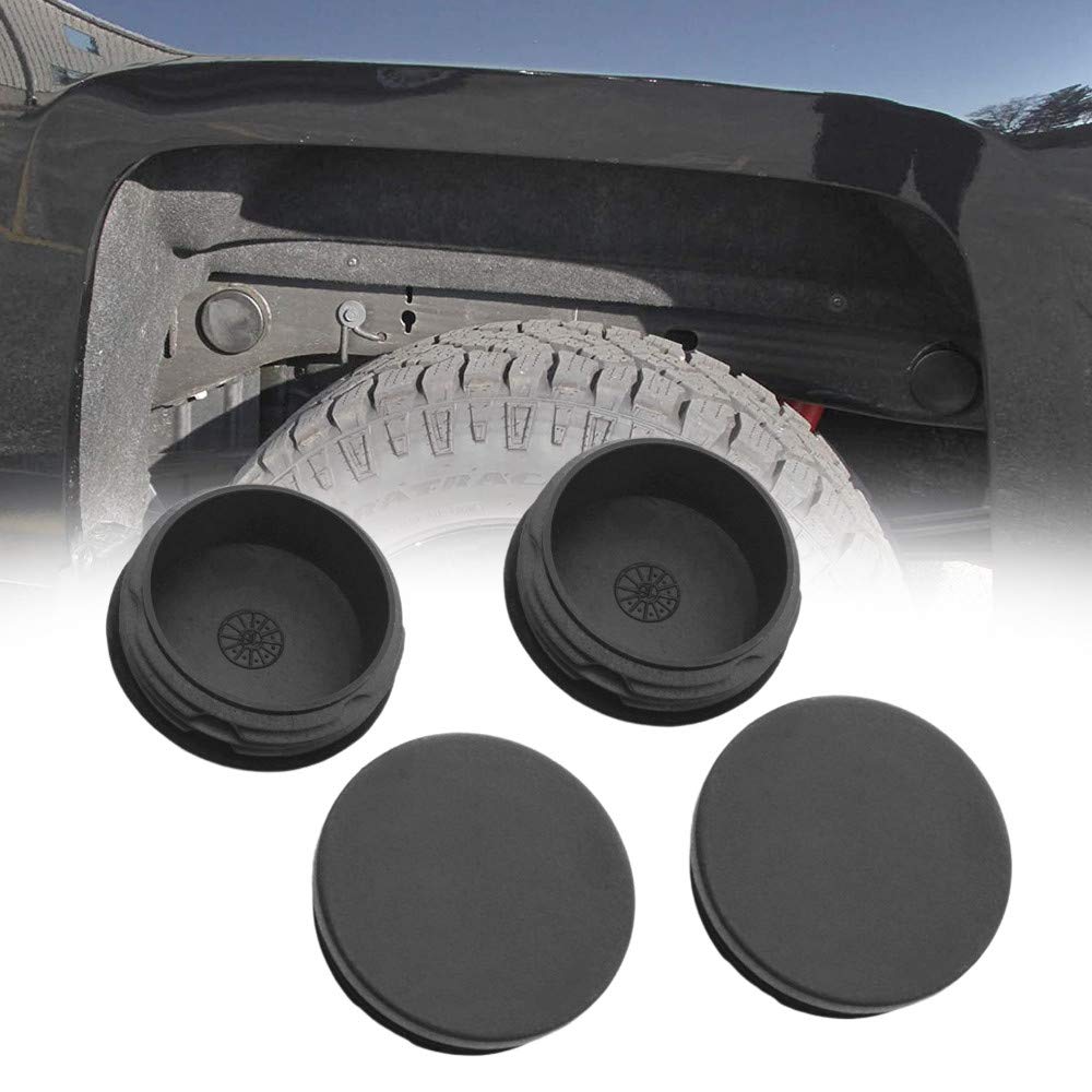 4pc Rear Wheel Well Auto Frame Tube Hole Plugs Cover Cap For 1999-2017 Chevy Chevrolet GMC Silverado Sierra 1500