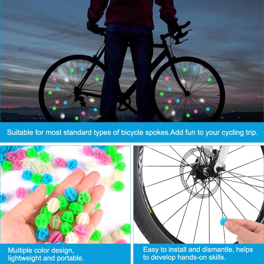 144 Stck Bunten Fahrradspeichen Fahrrad Zubehr Kinder, Speichenklicker  Kinderfahrrad Leuchtendes Speichenreflektoren Kinder Fahrrad Zubehr  Reflektierende Speichenperlen fr Mdchen und Jungen : Amazon.de: Sport &  Freizeit