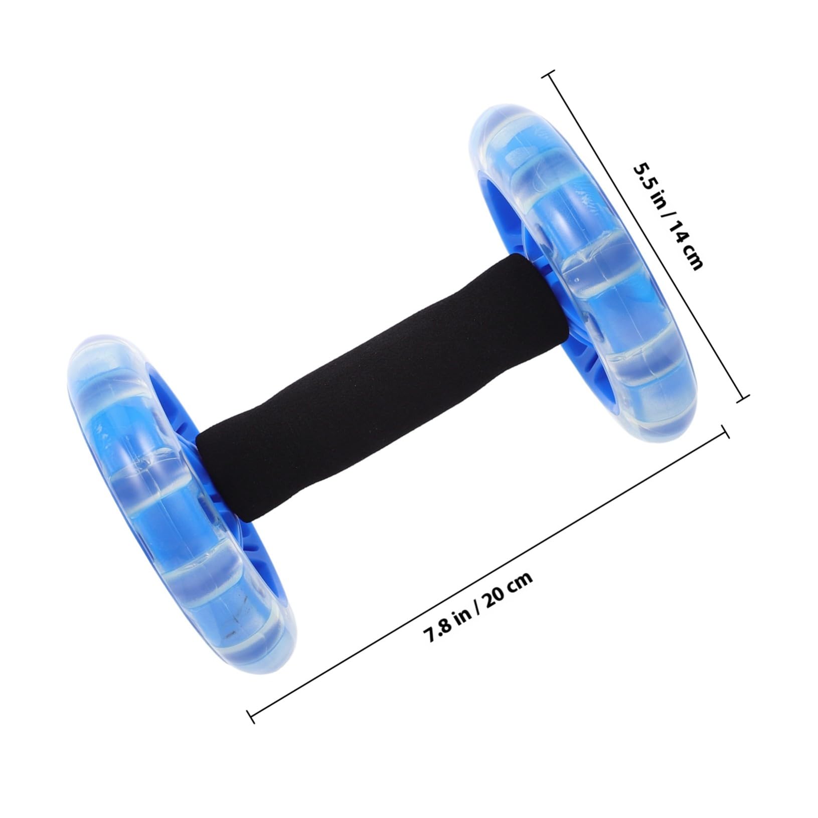 BESPORTBLE Rueda de Abdominales Doble Diseño de Ruedas para Fortalecer Músculos Abdominales y Agarres Antideslizantes, Material PP y PVC, Adecuado para Entrenamiento en Casa