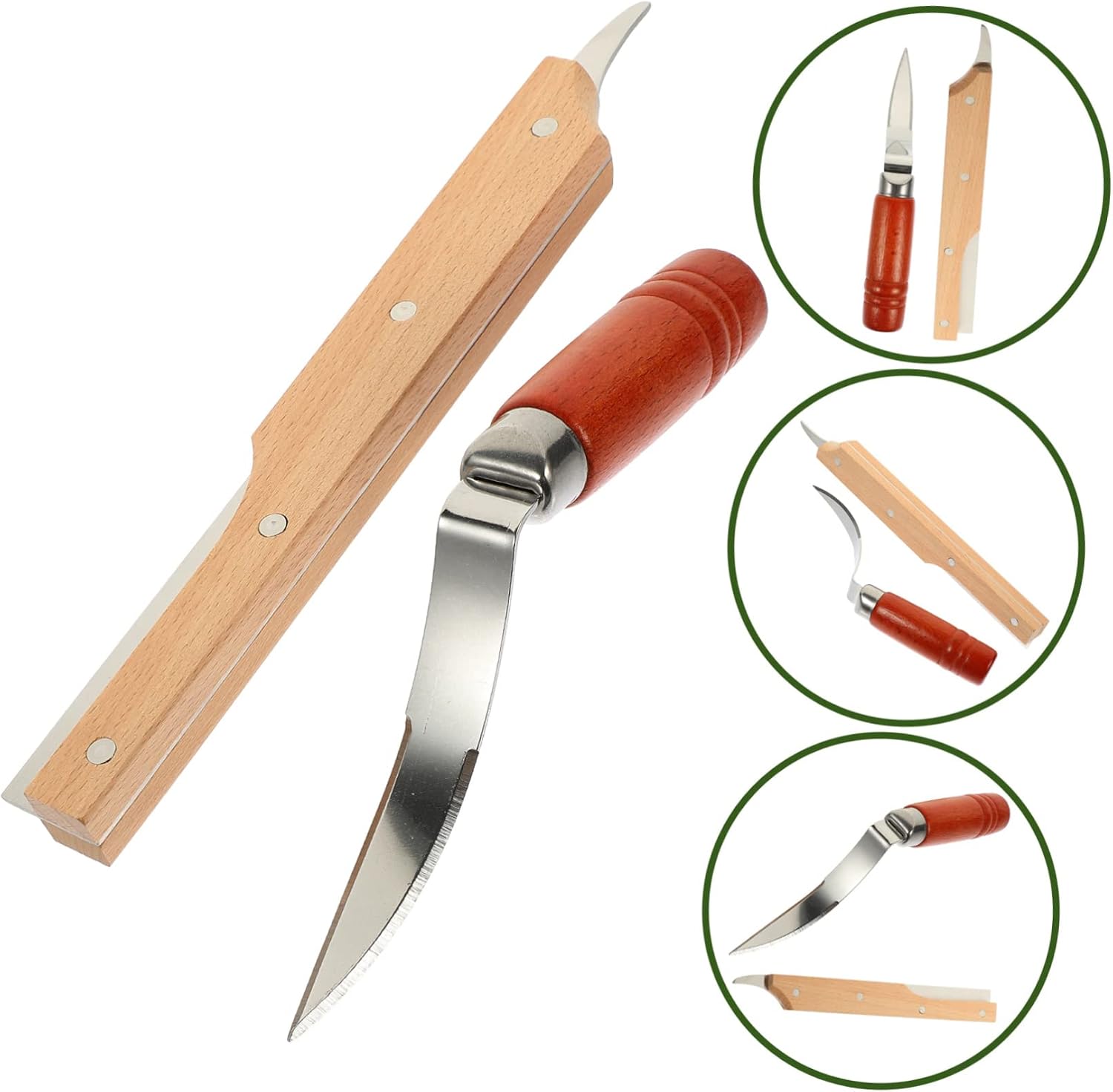 Cabilock Coconuts Tool Kit Coconuts Opener Meat Knife Kitchen Gadget for Opening Cutting