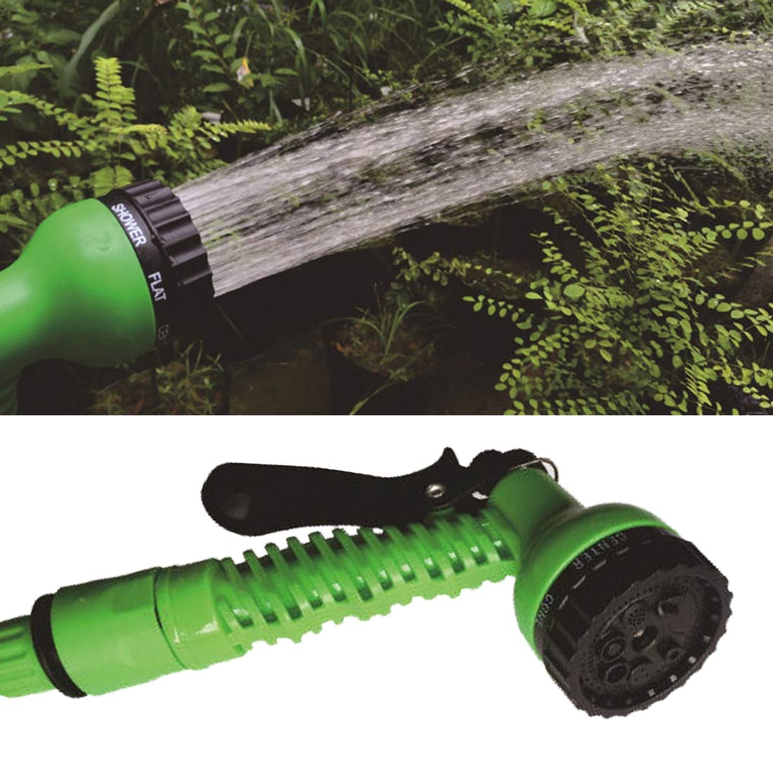 N/B WWTTE LIFOST 25FT Garden Watering Magic 3 Times Telescopic Pipe Magic Flexible Garden Hose Expandable Watering Hose with Plastic Hoses Telescopic Pipe with Spray Gun, Random Color Delivery VV