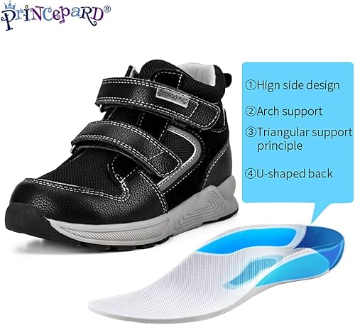 Miniatura 3 de Zapatos ortopédicos para niños pequeños, tenis correctivos de alta calidad para niños y niñas con soporte de arco y tobillo, suela antideslizante