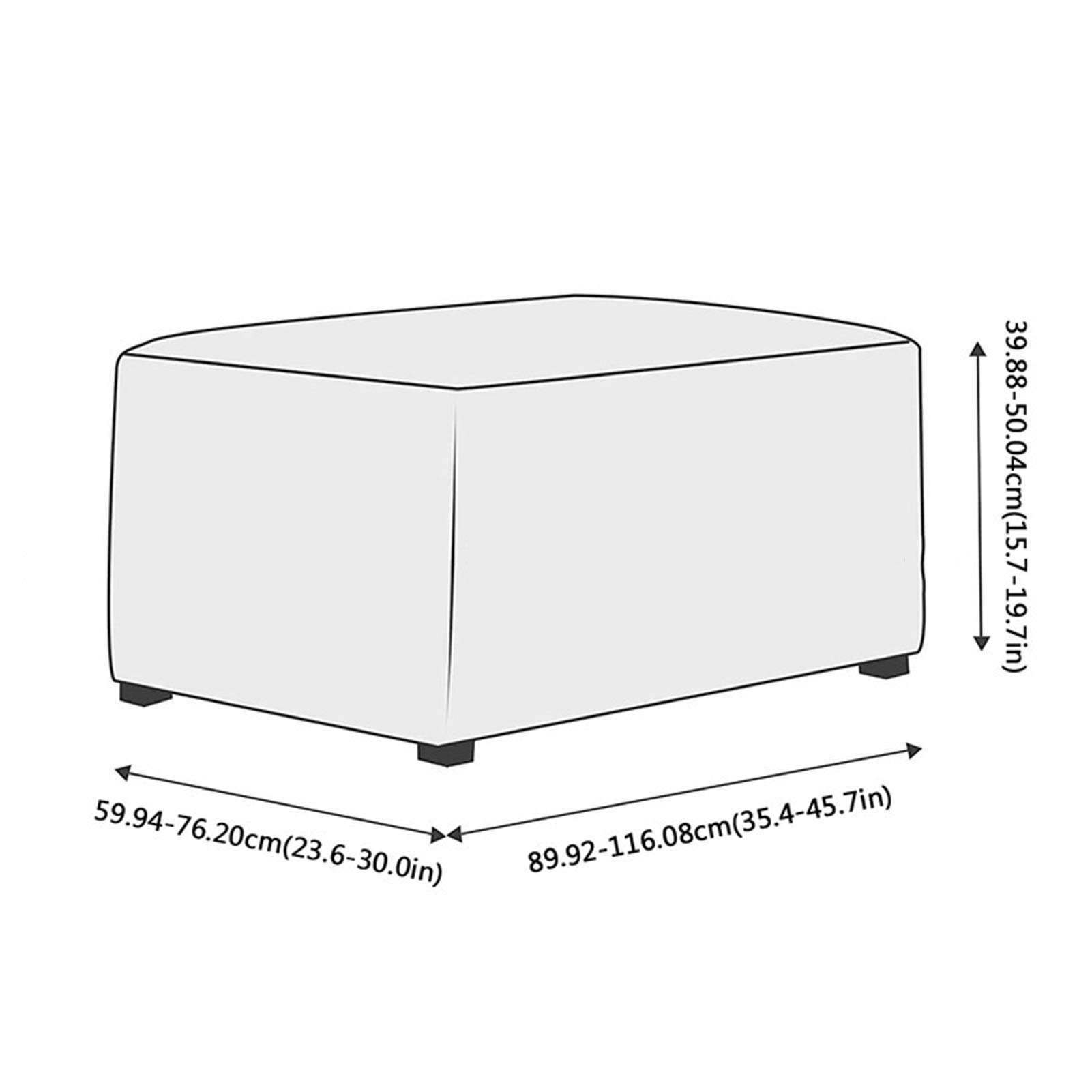 Stretch Footstool SlipCover,Rectangle Ottoman Cover Soft Rectangle Ottoman Slipcovers for Dog Cat Pet Protector Foot Rest Stool Furniture Protector Machine Washable (Color : Light tan)