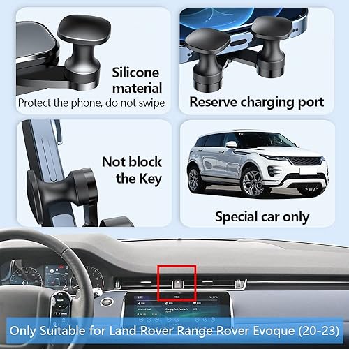 Miniatura 5 de Soporte para teléfono de coche para Land Rover Range Rover Evoque 2020 2021 2022 2022 2023 2024 2025 Land Rover Range Rover Evoque Accesorios para