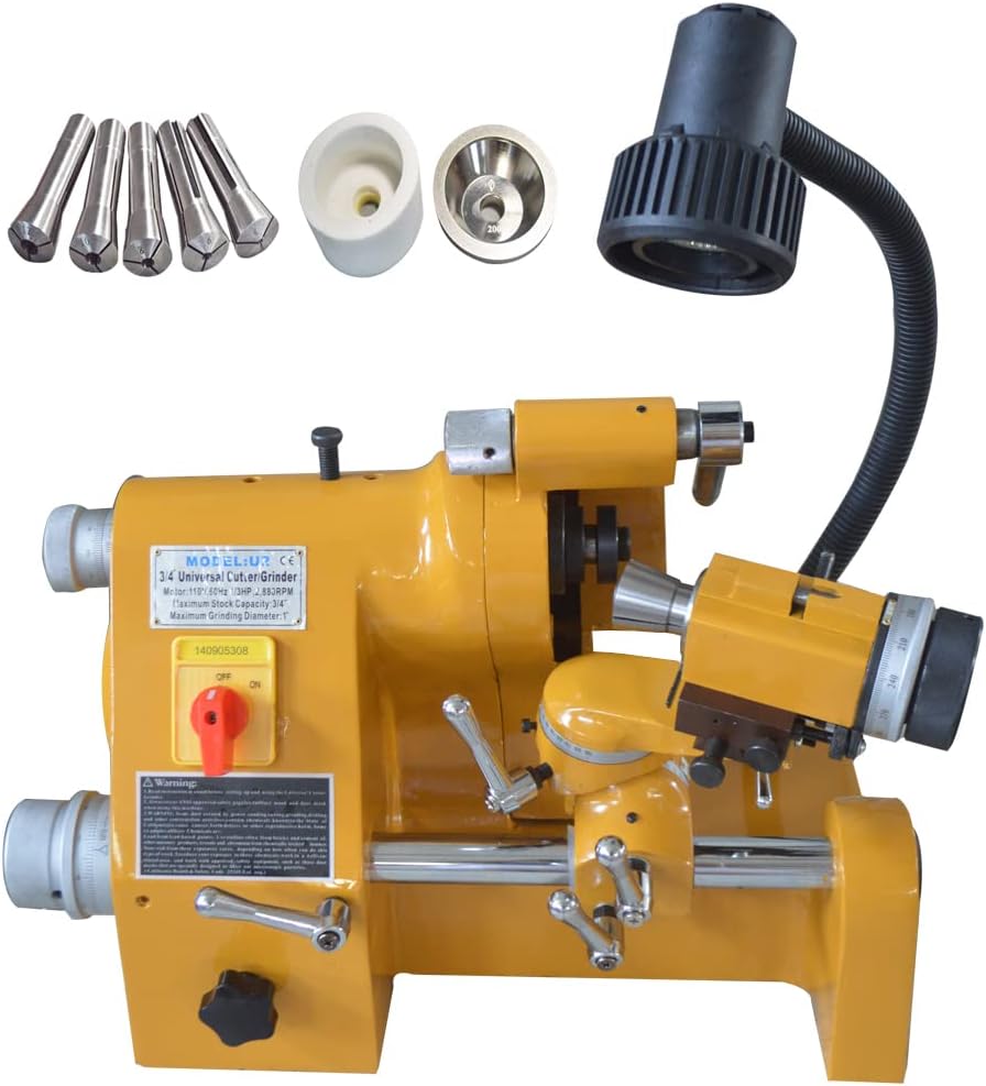 TECHTONGDA Sharpener End Mill Lathe Drill Bit Knife Grinder R8 Collects