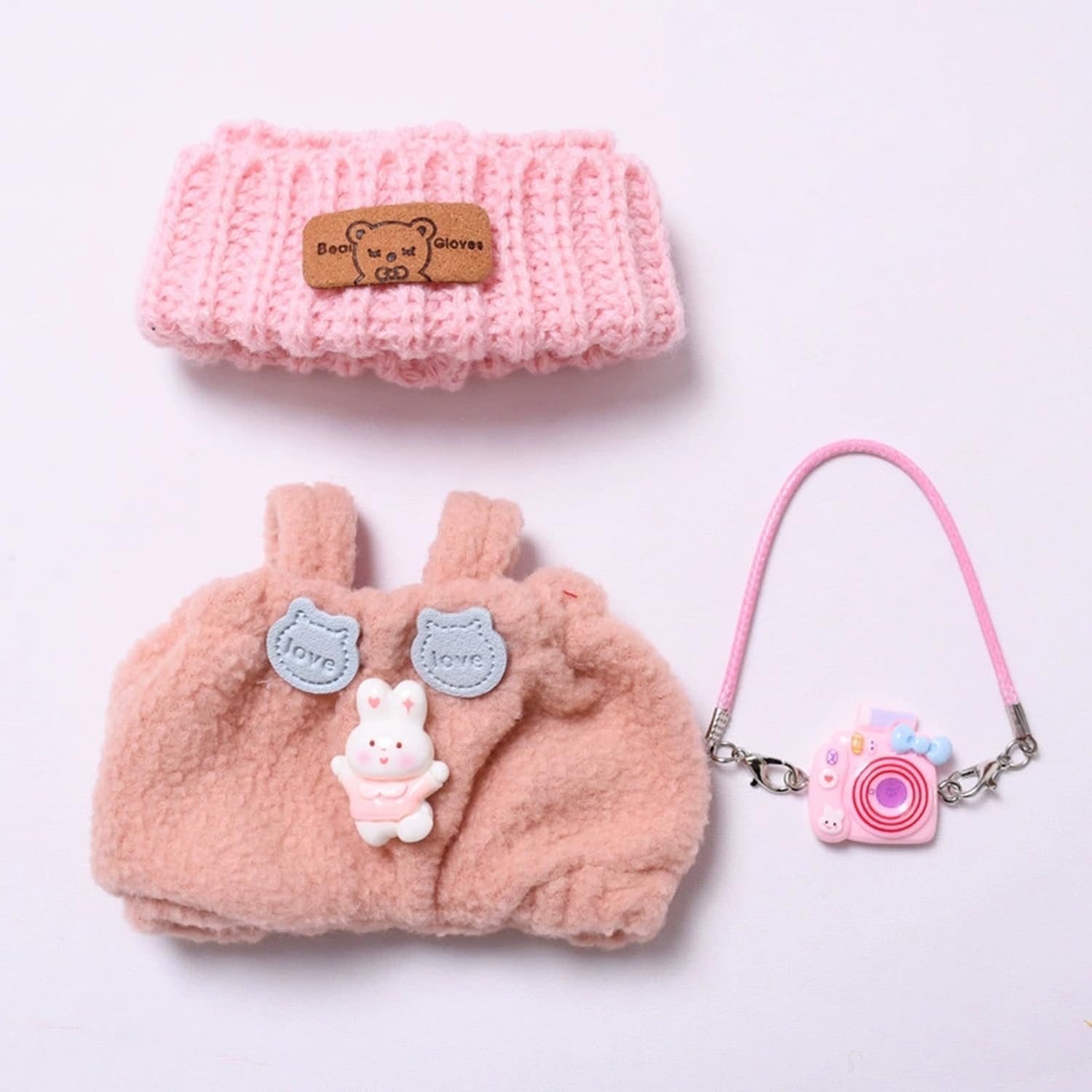Cute Clothes for 17cm Dolls Accessories(Only Clothing No Doll), Colorful Overalls Clothes Outfit for 6.69 inch Doll Upper Garment Replacement