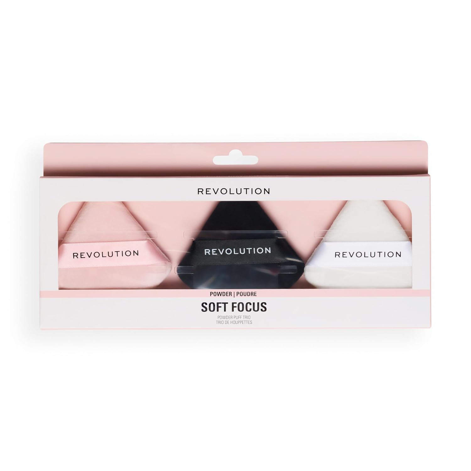 Revolution, Soft Focus Powder Puff Trio, 3 Face-Setting Tools for Applying Loose or Pressed Powder, Vegan & Cruelty-Free