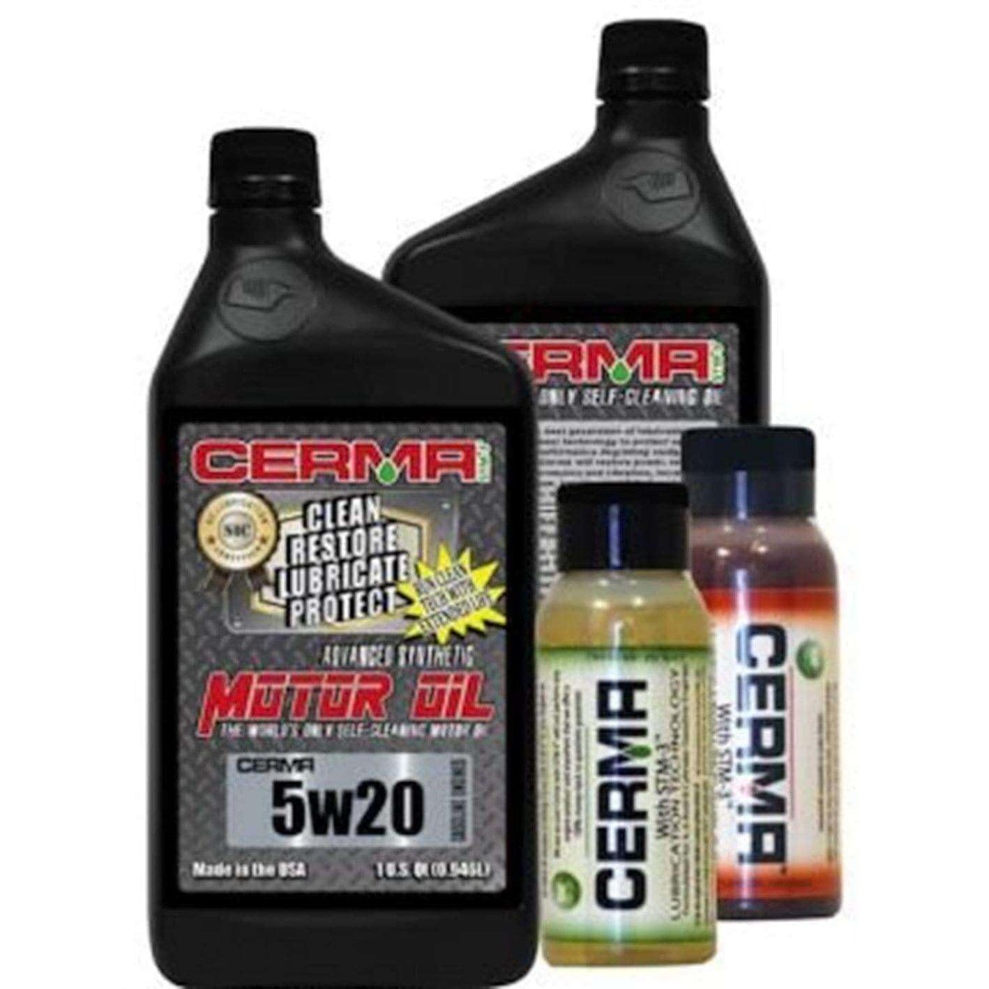 Cerma Ceramic Synthetic Oil Value Package for Your Gas Engine-15,000 Mile 6 Quarts 5w20 Value Package with Automatic Trans