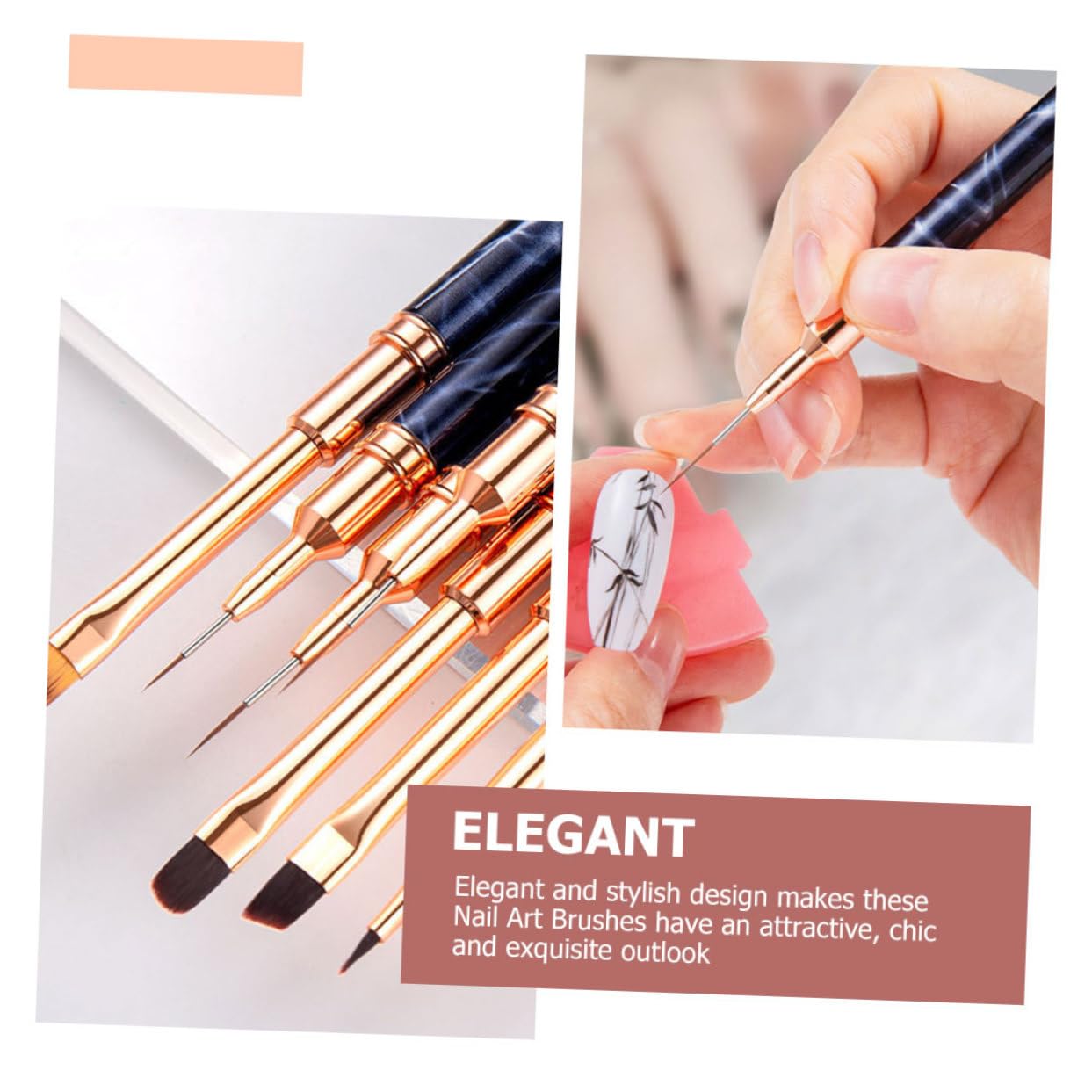 POPETPOP 15pezzi Pennelli Per Nail Art Professionale Per Disegni Unghie Pennelli Liner Per Decorazioni e Pittura Unghie Strumenti Per Manicure
