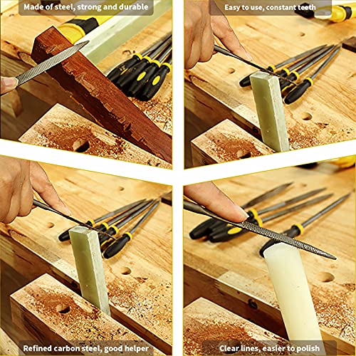 Set di 6 lime per aghi, mini kit in acciaio al