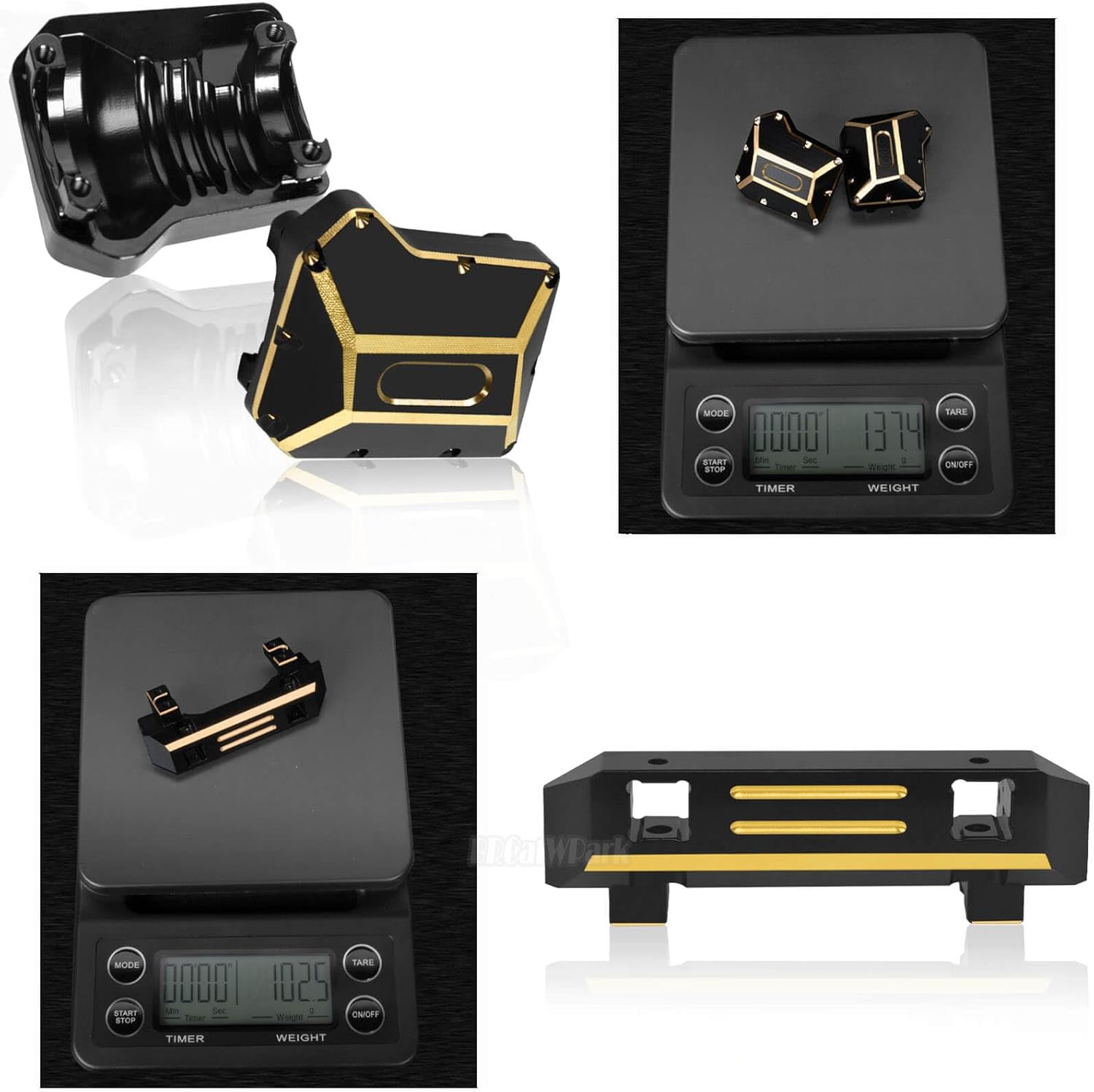 RC Upgrades Part for 1/10 TRX4,Brass Front & Rear Portal Axles,Diff Covers,Axle Mount,Caster Blocks C Hub Carrier,Inner & Outer Portal Cover Housing,Hex Hub,Black