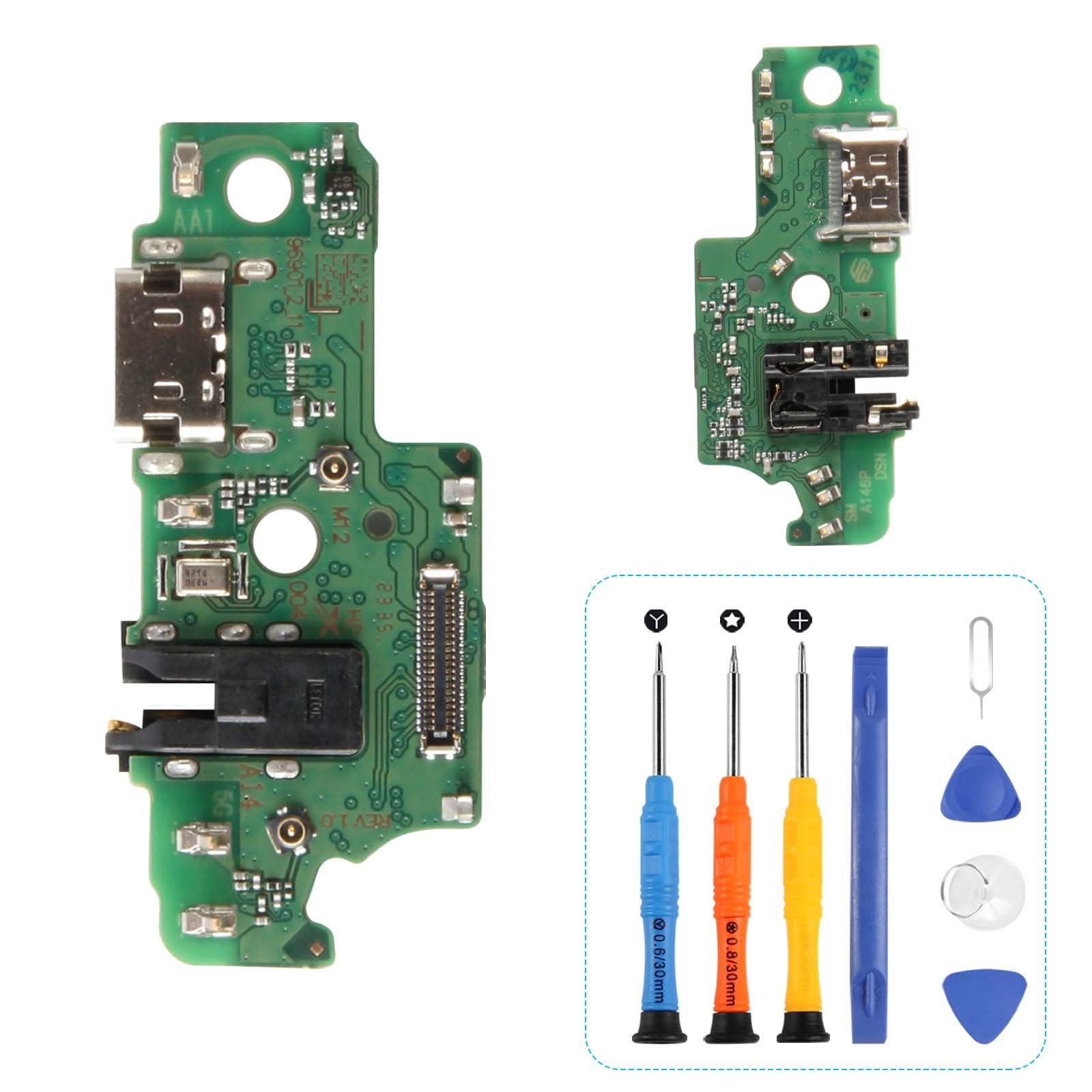 USB Type C Charging Port Cable Replacement for Samsung Galaxy A14 5G SM-A146U Dock Connector Charger Board Flex Cable Accessories for Samsung A14 5G 2023 USB Charging Cable Replacement with Tools