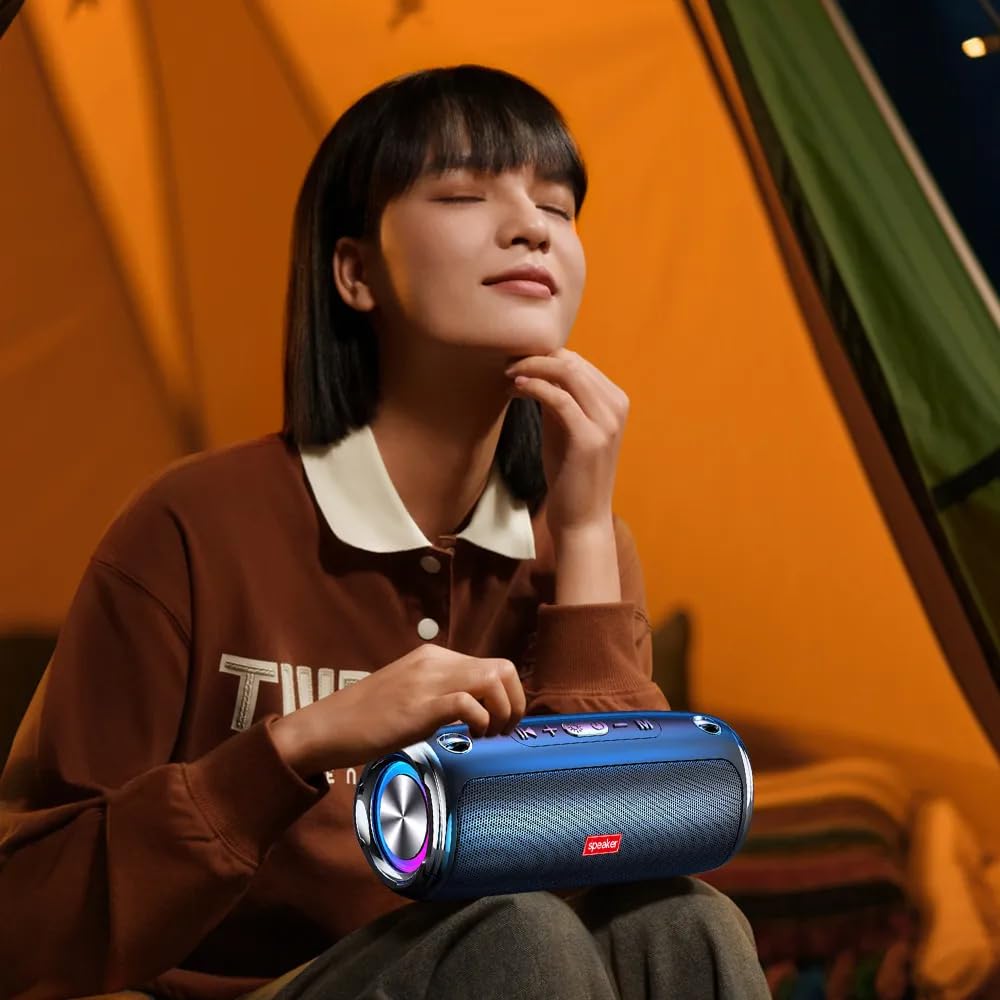 Arveno Enceinte Bluetooth Stéréo Hi-FI (Bleu)