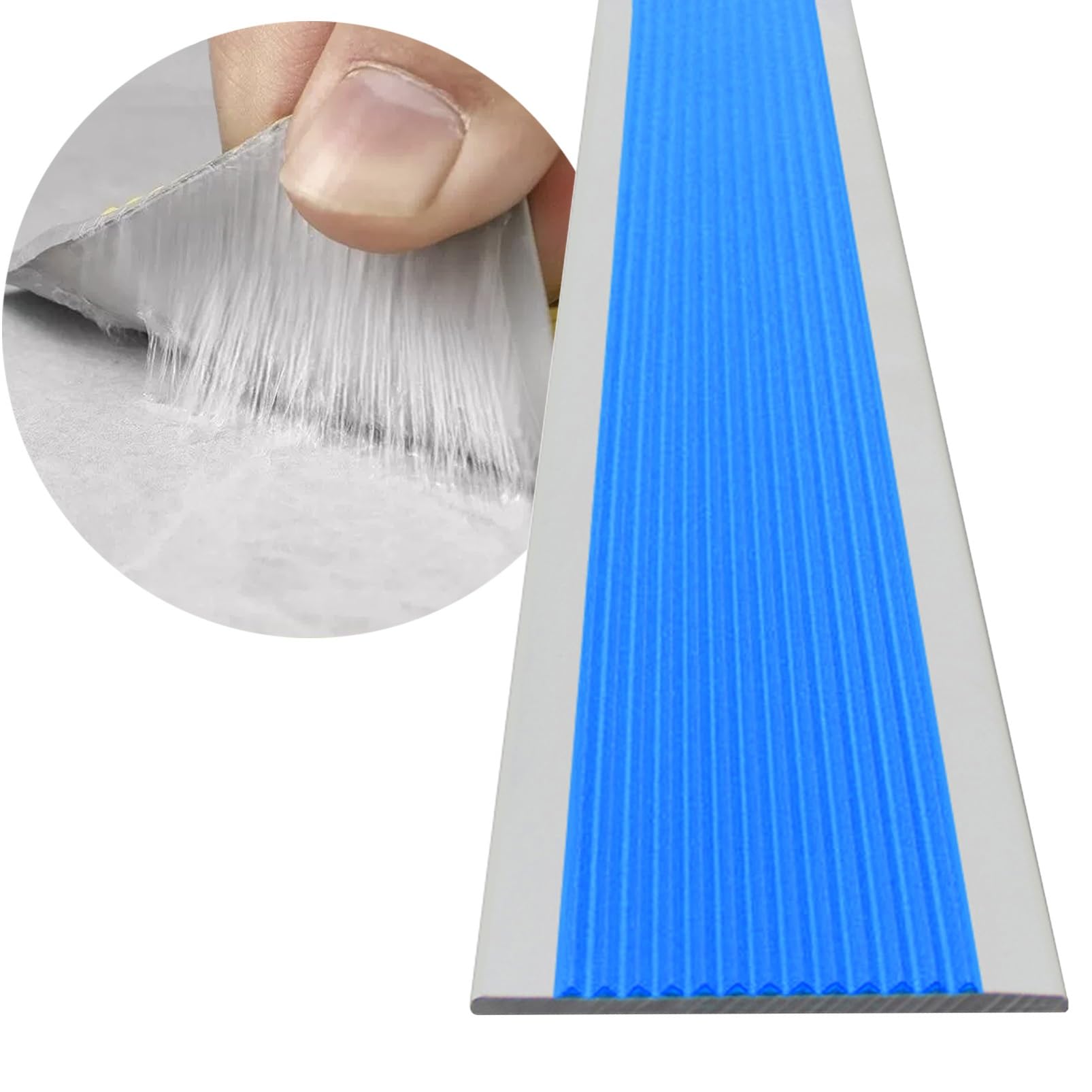 Cinta de goma antideslizante para peldaños de escalera, autoadhesiva, 5 m, 10 m x 6 cm, impermeable, para interiores y exteriores, protección de escaleras, resistente al sol, alfombrilla segura