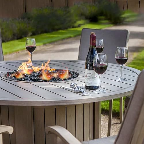 Grisun 10 Pounds Black Fire Glass Beads For Fire Pit - 1/2 Inch Reflective Round Glass, Decorative For Natural Or Propane Fireplace, Fire Table, Fish Tank, Vase Fillers And Landscaping #TOP5