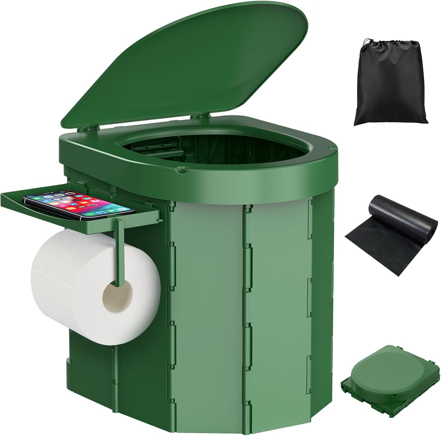 WADEO Inodoro Portátil Plegable