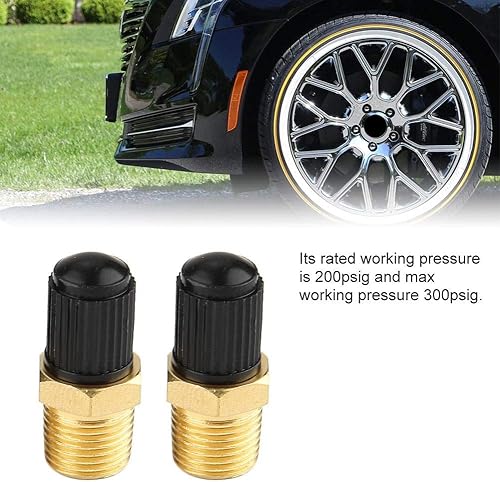 Miniatura 4 de Senyar Válvula de llenado del tanque del compresor de aire, doble níquel chapado en latón, válvulas de llenado del tanque NPT MPT dorado y negro