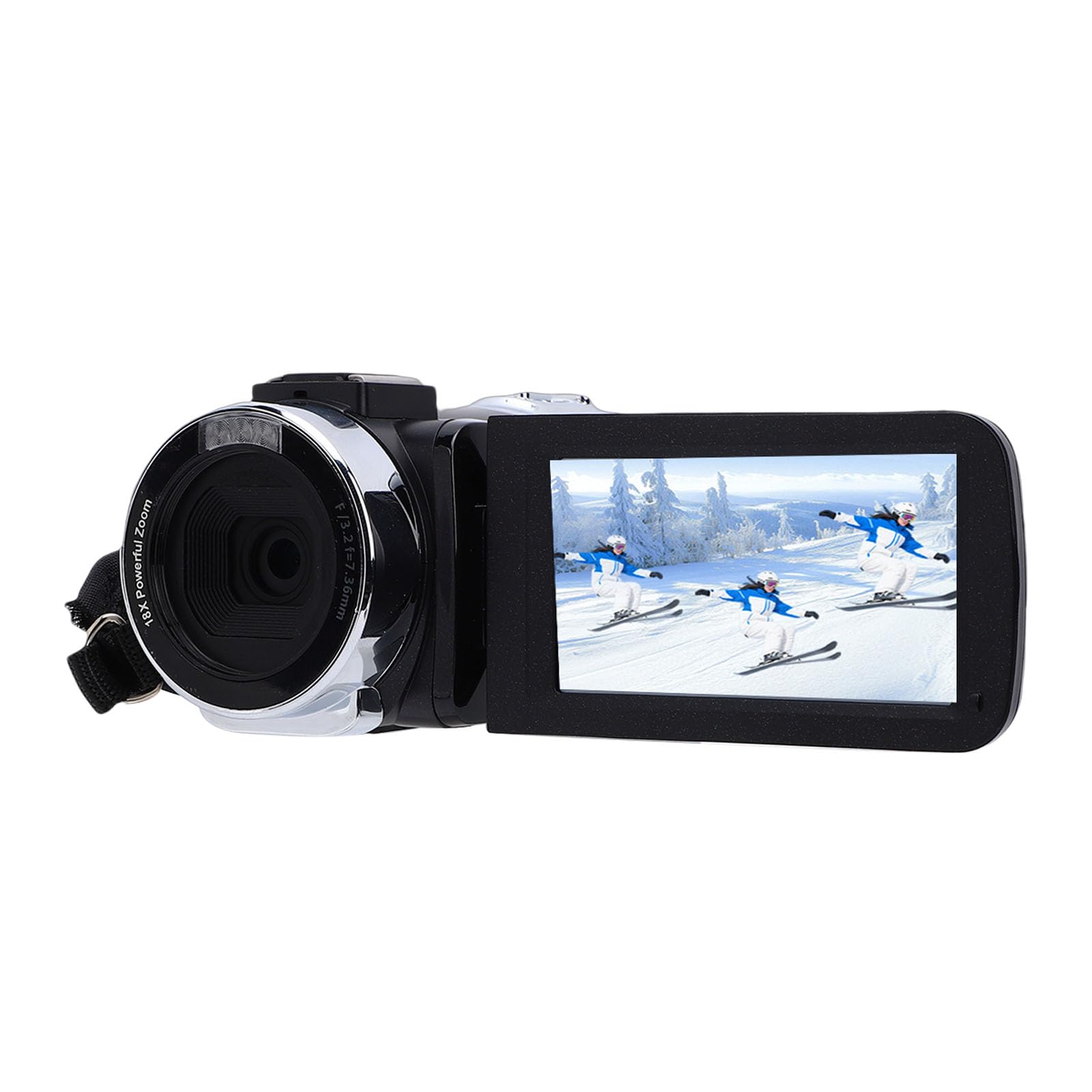 KIMISS Videocamera 4K, Videocamera Video Digitale 48MP Zoom Digitale 18x 3,0 Pollici 270 Flip Screen WiFi Touchscreen Time Lapse Rallentatore per