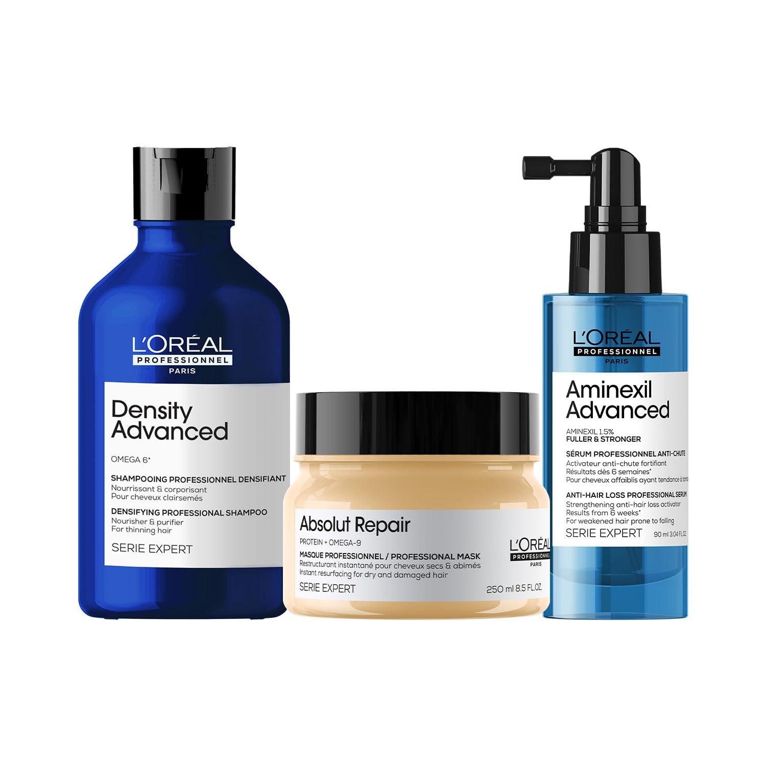 L'Oréal Professionnel Density Advanced Shampoo, Absolut Repair Mask & Aminexil Advanced for dry & damaged hair and for hai... - Review, Price and Buying Guide