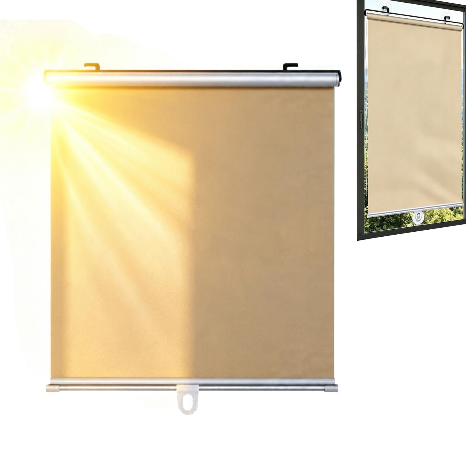 Parasol retráctil para coche sin taladro y protector solar enrollable para camión y SUV 8
