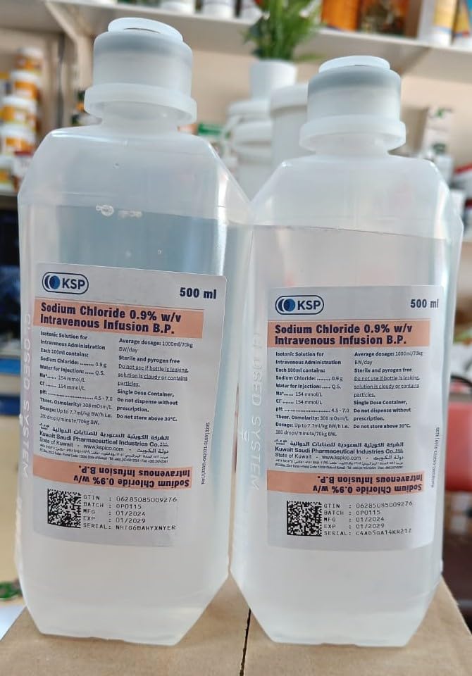 Kuwait saudi Normal Saline Iv Solution Sodium chloride 0.9 500 Ml (2)