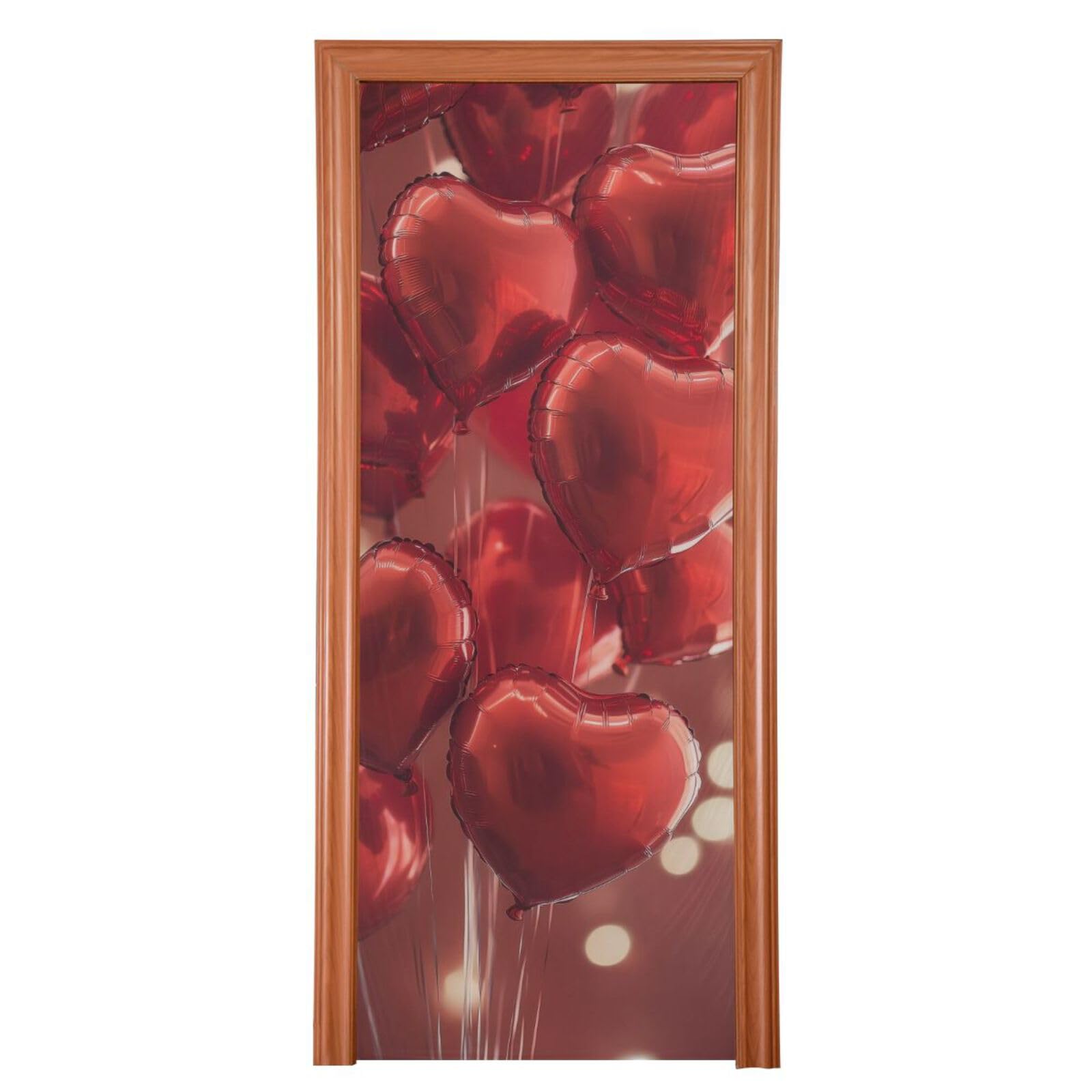 FLildon Valentine's Day Balloons Love Door Cover Decoration, Party Accessory Porch Decor for Festive Ornament Room Door Covers 32 x 79 Inch