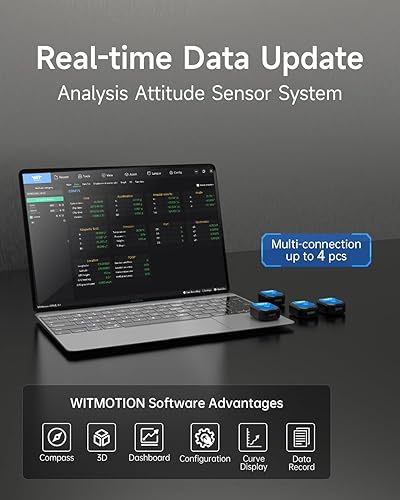 Miniatura 7 de Acelerómetro Bluetooth 5.0+Inclinómetro WT9011DCL MPU9250 Giroscopio de 9 ejes de alta precisión+Ángulo (XY 0.2 Precisión)+Magnetómetro con filtro