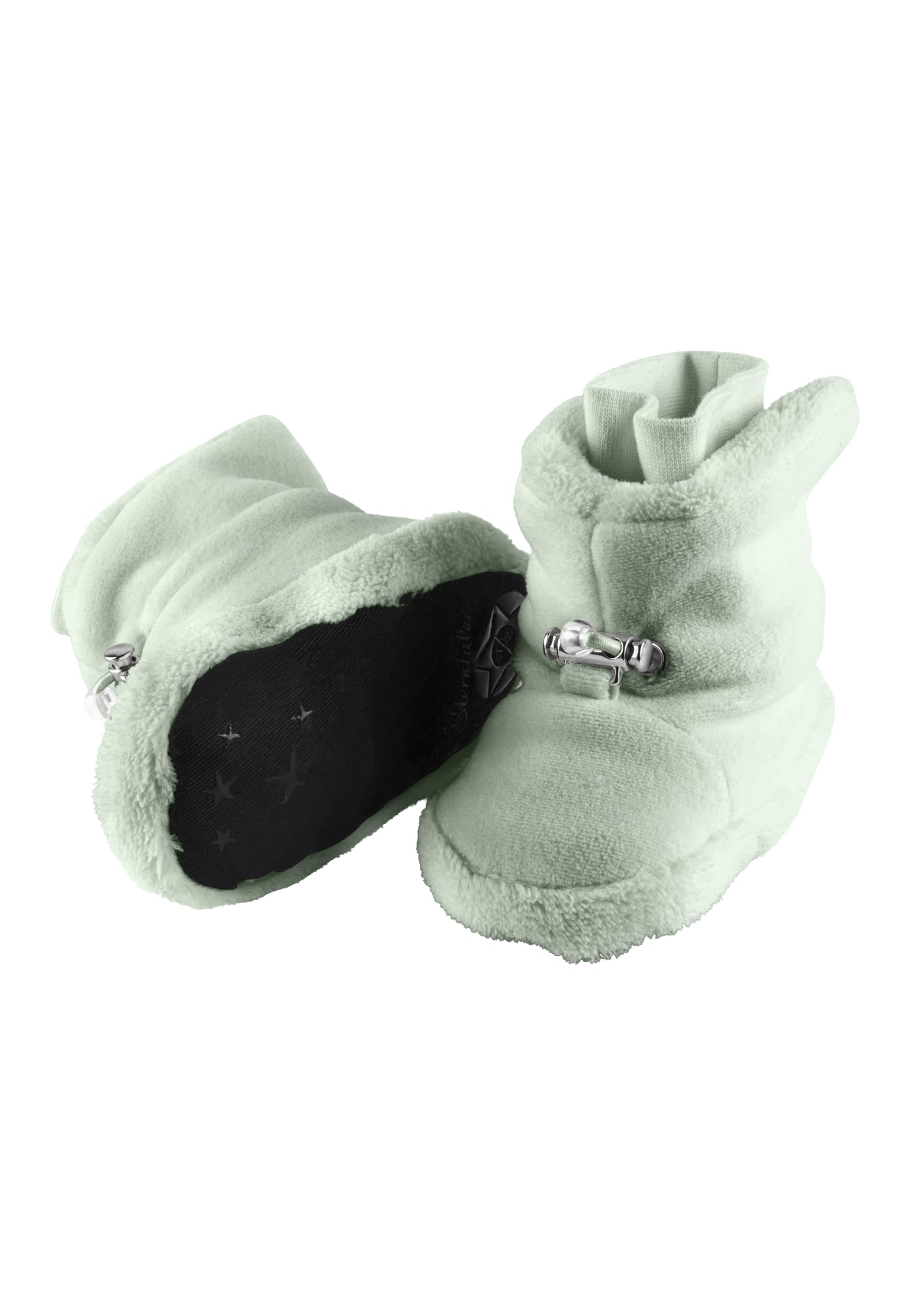 Sterntaler Babystiefel aus Microfleece, Unisex - Baby Schuhe mit rutschfester Sohle und Kordelstopper