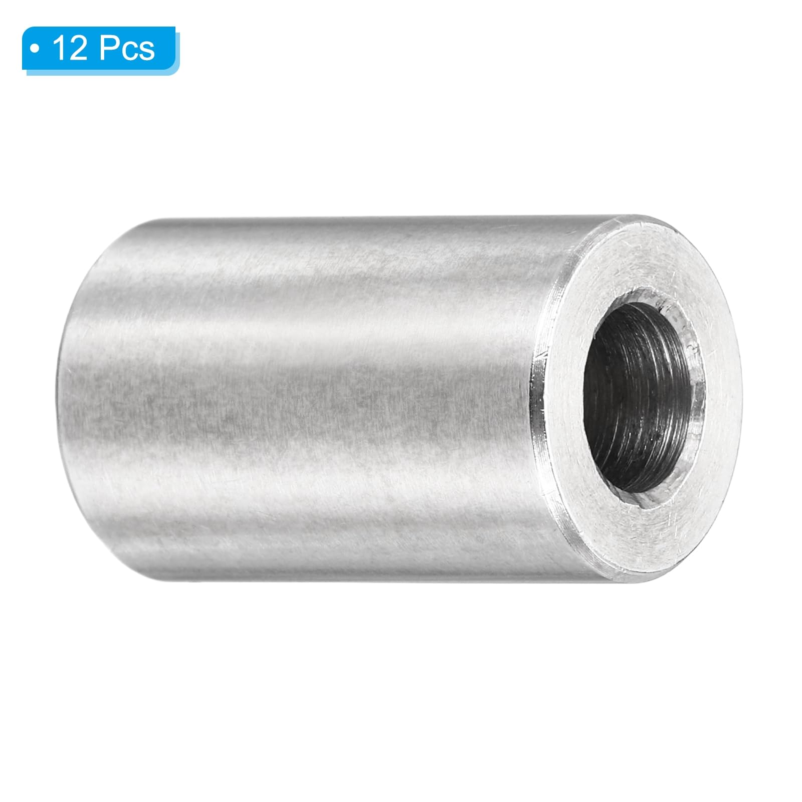 PATIKIL M6 Stainless Steel Spacers, 12Pcs Metal Spacer 6mm ID x 12mm OD x 20mm L Screw Standoff for 1/4" or M6 Screw - Image 3