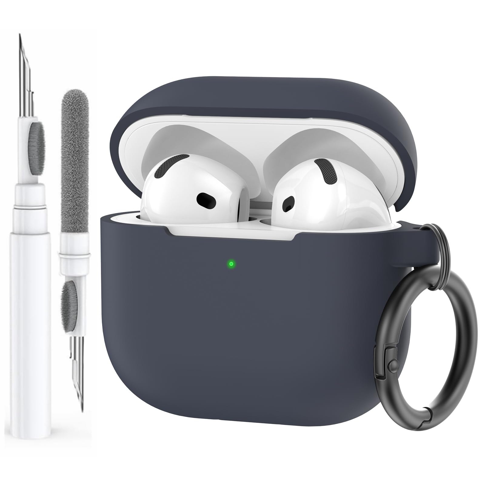 AhaStyle AirPods 4 Custodia Cover (2024) Con Kit Di Pulizia Morbido Silicone AirPods 4a Generazione Custodia Cover Skin Per Apple AirPods 4 Supporto Custodia Di Ricarica USB-C E Ricarica Wireless - Foto 6