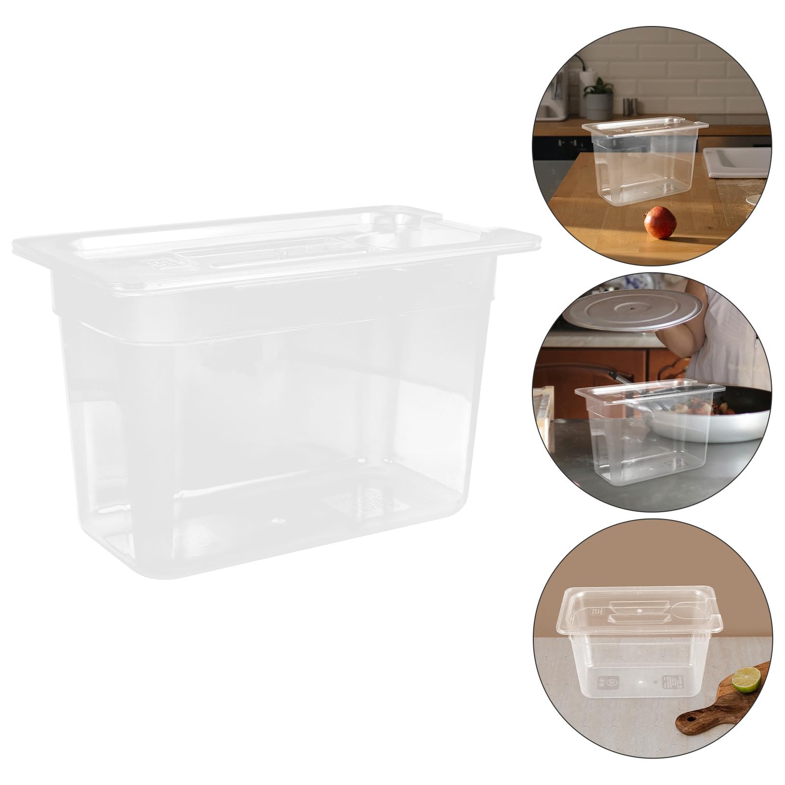 PRETYZOOM Contenedor para Olla de Cocción Lenta 6 Litros Transparente Recipiente de Cocción Lenta Apto para Sous Vide Caja de Almacenamiento Práctica y Segura para Alimentos y Verduras