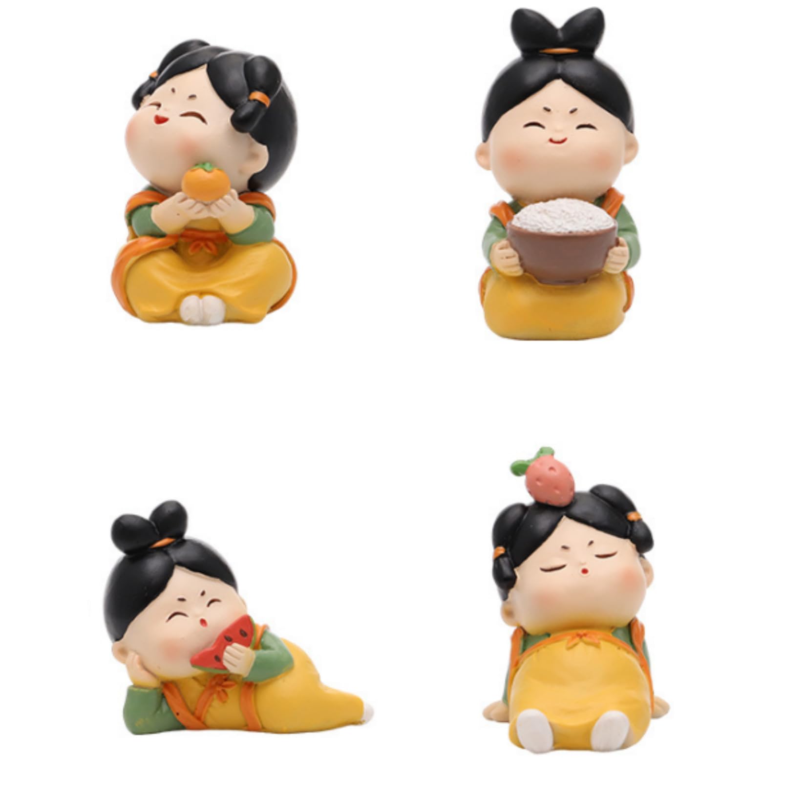 HIRAIDAISculpture 4 Palace Series Ancient Style Cute Dolls, Chinese Style Handicrafts, Decorations and Ornaments